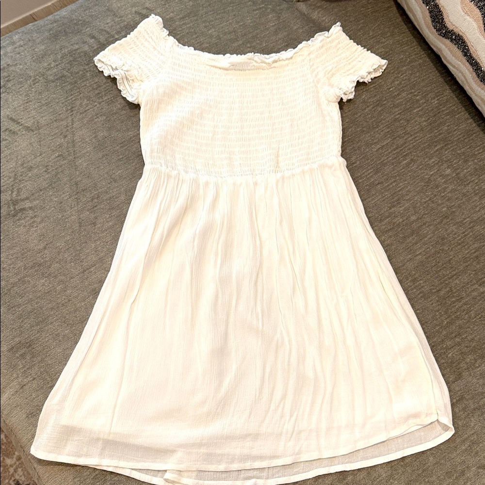 H&M Off White Off-Shoulder Dress Sz Large